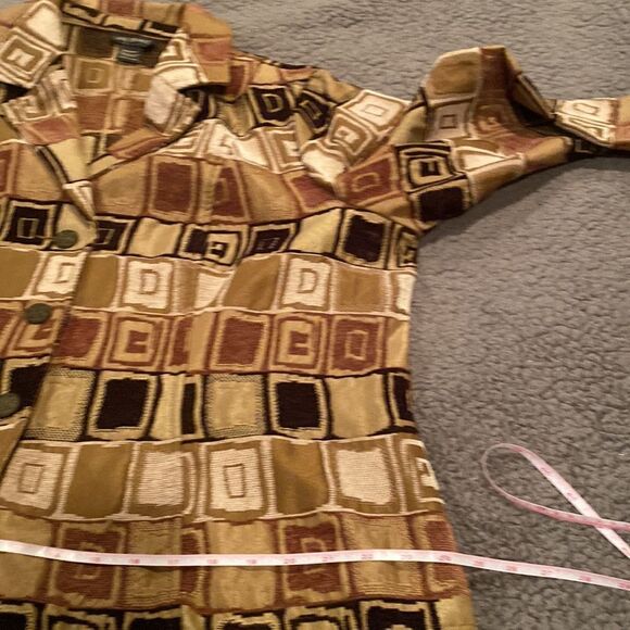 Lane Bryant Tapestry Blazer Plus Size Geometric Square Jacket - Picture 10 of 11